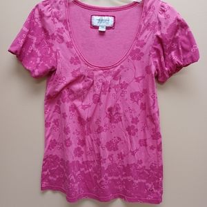 AEO floral pink top- small